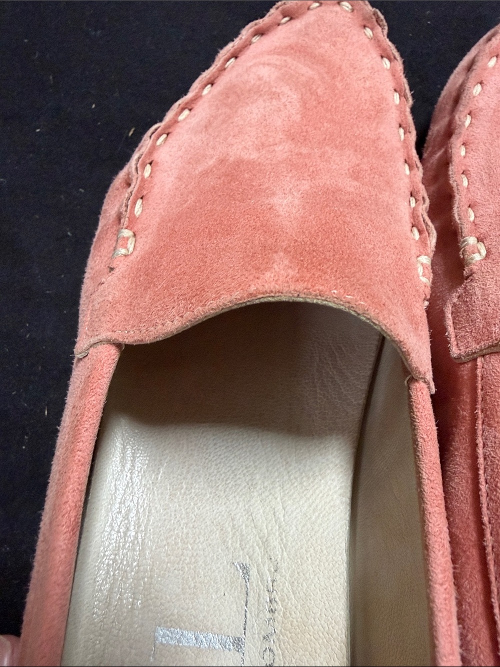 AGL Coral Pink Suede Driving Loafers - Picture 14 of 15